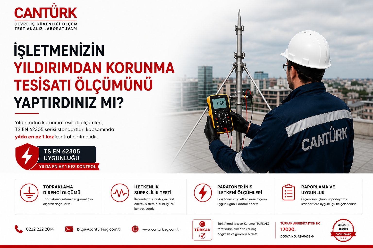 İşletmenizin Yıldırımdan Korunma Tesisatı Ölçümünü Yaptırdınız Mı?
